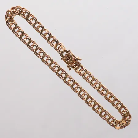Armband Bismarck längd 19cm, bredd 5,1mm, kistlås, 18K Vikt: 9,3 g