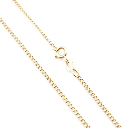 Halskedja, pansar, 56,5cm, bredd 2mm, 18k Vikt: 5,5 g