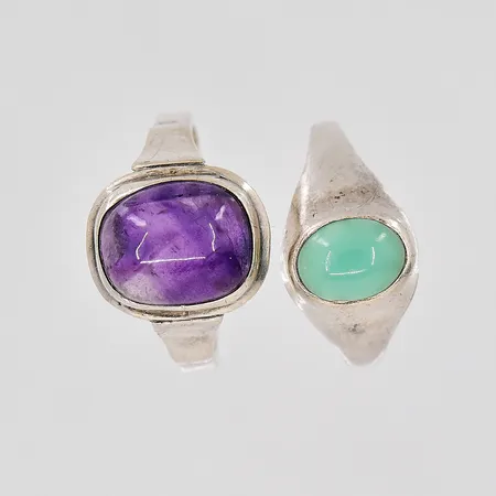 2 Ringar stl:17 silver 830/1000 Vikt: 4,4 g