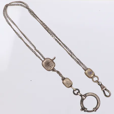 Urkedja längd 27cm, importstämpel, 830/1000 silver