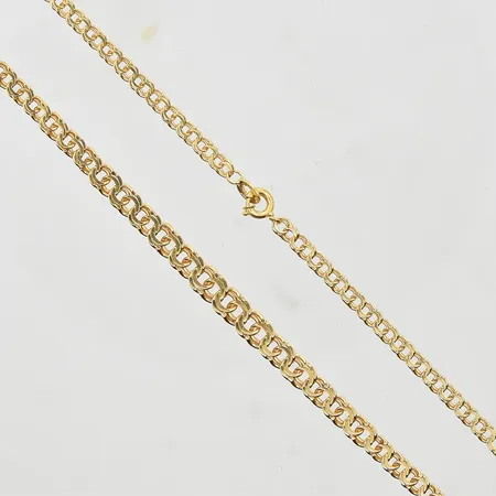 Collier Bismarck doserad längd 44½ cm, bredd 3-5 mm, 18K. Vikt: 7,4 g