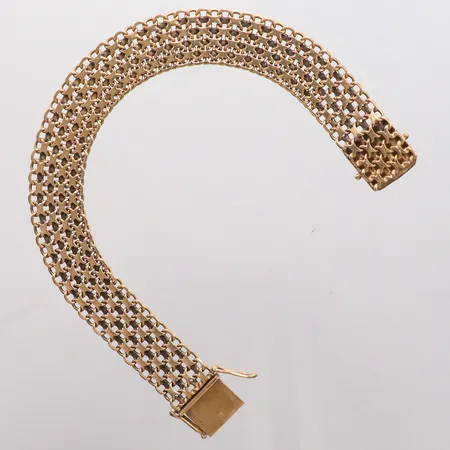 Armband X-länk längd 21,5cm, bredd 1,4cm 18K. Vikt: 28,9 g