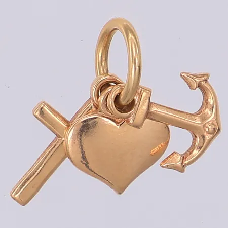 Hänge 13mm, tro,hopp och kärlek, 18K Vikt: 0,8 g