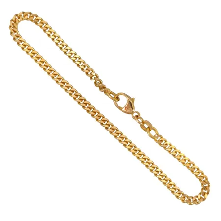 Armband Pansar, 18K guld, massiv modell, Balestra Italien, S&Co, svensk kontrollstämpel, längd 19,0 cm, bredd 3 mm, tjocklek 1,5 mm, fint skick Vikt: 7,8 g