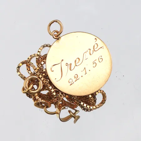 Trasigt guld 18k. Vikt: 4,4 g