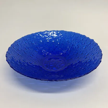 Fat Ø30cm, omärkt blått glas Skickas med paket.