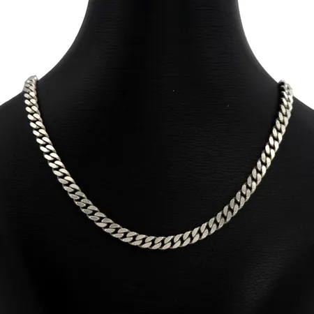 Halskedja Pansar silver 925/1000 Guldfynd/GFAB, längd 48 cm, bredd 5,5 mm, tjocklek 2,4 mm Vikt: 36,2 g