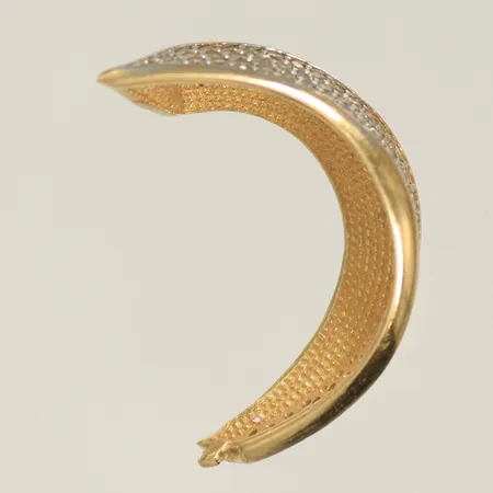 Del av ring med vita stenar, 14K 1,6g totalt. 