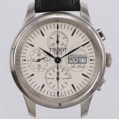 Herrur Tissot Le Locle, Ø42mm, stål,  automat, ref-nr L168/268, serie-nr SKR/HA/13764, defekt läderband ej original, servicebehov, inga tillbehör