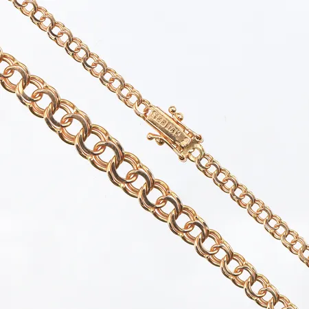 Collier Bismarck,längd ca 42 cm,bredd 3.1-6 mm,18k. Vikt: 10,4 g