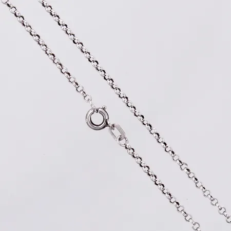 Kedja ankarlänk defekt lås längd: ca 52cm bredd: ca 1mm silver 835/1000 Vikt: 4,8 g