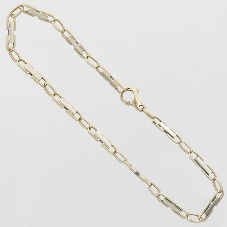 Armband tvåfärgat längd 20,5cm, bredd 3mm, Italien, 18K  Vikt: 7,1 g