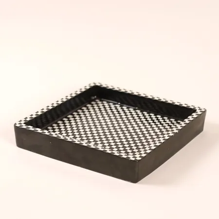 Fat, Stig Lindberg "Domino", Gustavsberg, stengods, ca 20x20x3,5cm, mindre nagg. 