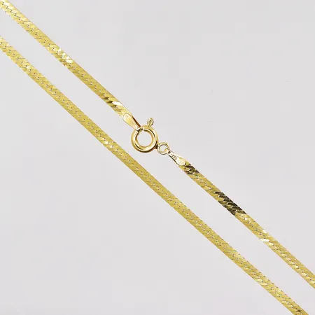 Collier manglad längd 45,5cm bredd 2,2mm 14K lås 18K Vikt: 5,7 g