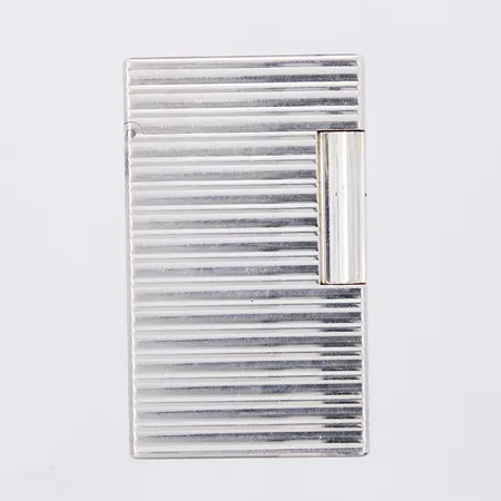 Tändare ST Dupont Paris monogram: JC numrerad:15AJD08 höjd: ca 5,7cm stål etui ej funktionstestad