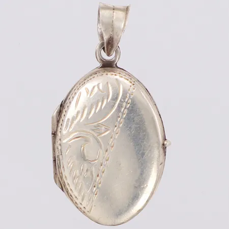 Hänge medaljong längd 31mm, bredd 17mm, bucklor, silver 925/1000 Vikt: 3,1 g