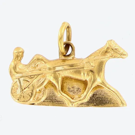 Hänge travhäst ca 13x17mm, 18K Vikt: 2 g