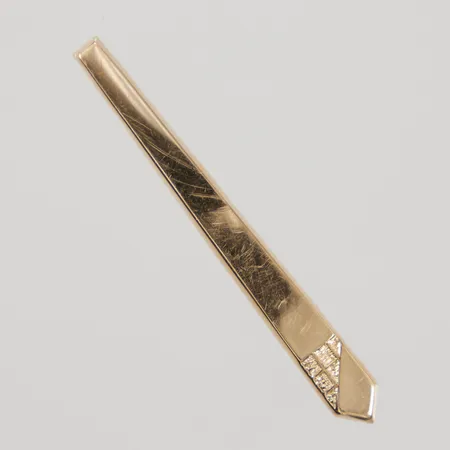 Slipsklämma längd 51,1mm bredd 3,6-6mm, ojämnheter, Alton år 1992, 18K,  Vikt: 3 g