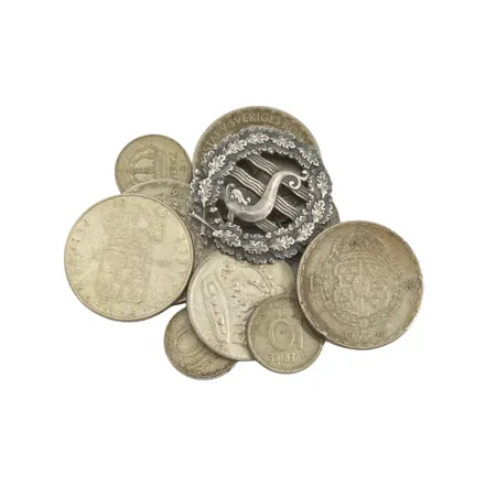 Parti silver, 400-830/1000, finvikt cirka 21g Vikt: 21 g