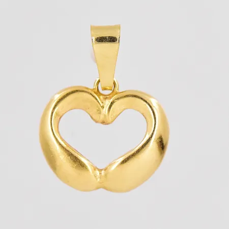 Hänge hjärta längd 17mm inklusive ögla bredd 13,3mm 18K Vikt: 1,2 g