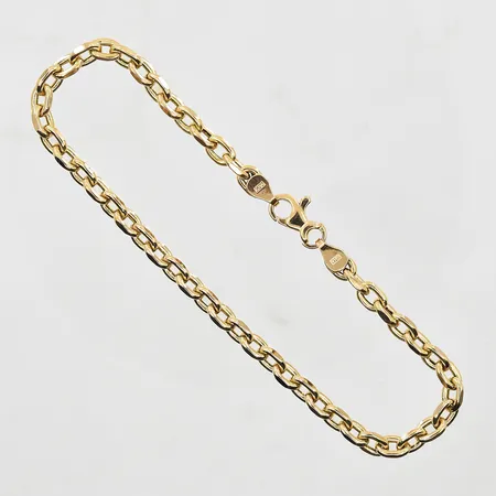 Armband Ankar längd 22 cm bredd 4 mm, 18K. Vikt: 7,7 g