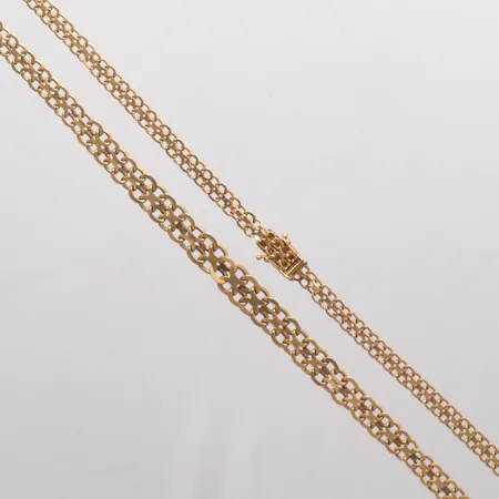 Collier x-länk doserad längd 48cm, bredd 5-8mm, 18K Vikt: 19,4 g