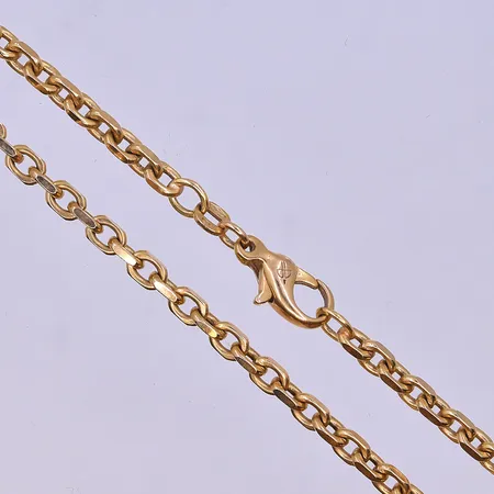 Kedja Ankarlänk Balestra längd 73,5cm, bredd 4 mm 18K. Vikt: 36,3 g