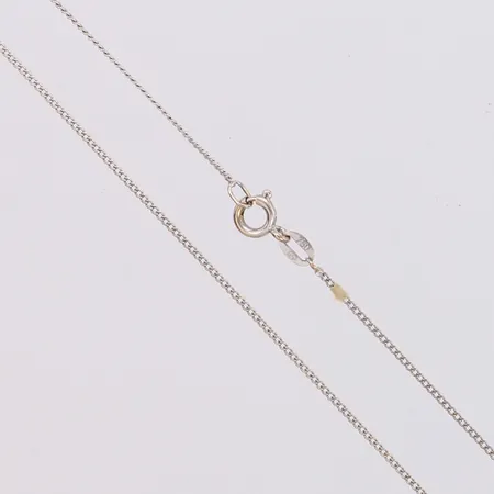Kedja Pansar längd 39cm, bredd 1mm, vitguld, 18K Vikt: 1,3 g