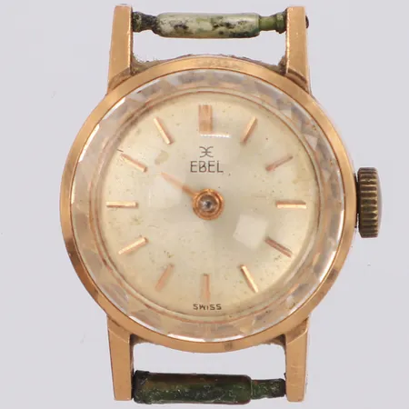 Damur Ebel 18K, manuell, 17mm, boettnr 867035 189, armband saknas, visare saknas, defekt, bruttovikt 7,7g, inga tillbehör. 