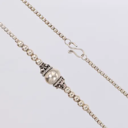 Collier längd 40cm, bredd 3-12mm, silver 925/1000 Vikt: 15,6 g