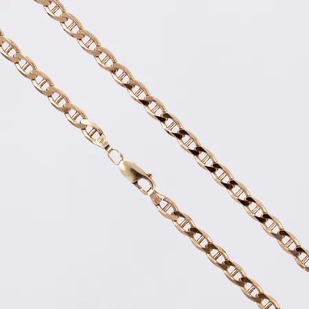 Kedja Pansar med stav längd: ca 52cm bredd: ca 3mm 18K  Vikt: 24,4 g