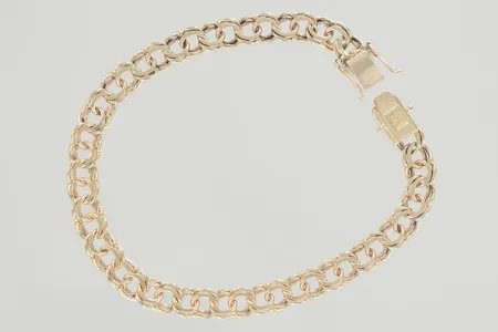 Armband bismark längd 20 cm bredd 6,7 mm 18K  Vikt: 17,3 g