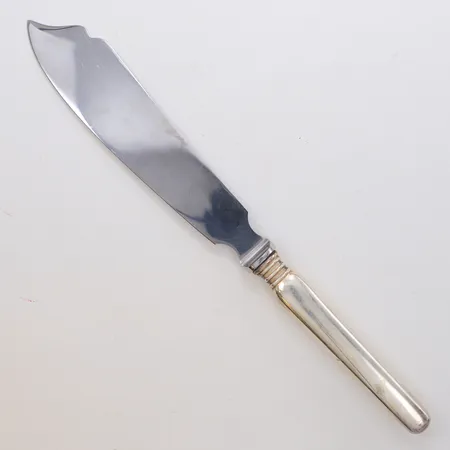 Tårtkniv med rostfritt blad längd 27,5cm, W&SS Horsens Danmark, repor, 830/1000 silver. Bruttovikt 111,7g Vikt: 0 g