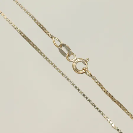Halskedja Venezia vitguld längd 43cm, bredd 1mm (böjda länkdelar) 18K, 3g 