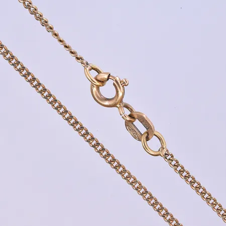 Kedja Pansar längd 37 cm, bredd 1 mm 18K. Vikt: 2,7 g