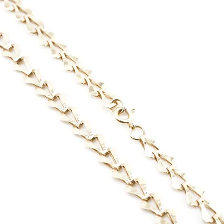 Collier, 43cm, bredd 5mm, 14k Vikt: 5,4 g