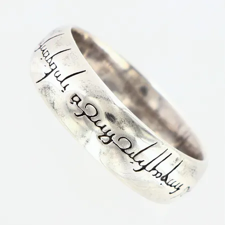 Ring med inskription stl:19½, bredd ca 6mm, Fusion, 925/1000 Vikt: 6,2 g