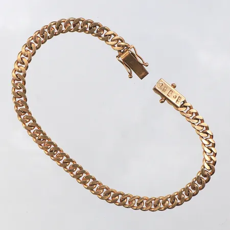 Armband Pansar,bruksslitage,längd ca 18.5 cm,bredd 5.2 mm,18k. Vikt: 15,4 g