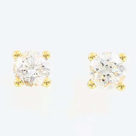 Örhängen med diamanter 2x0,23ct, 4mm, 18K Vikt: 1,1 g