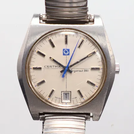 Herrur Certina Argonaut 280 mekanisk flexband, mycket repor på glaset, nr 9152785