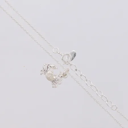 Kedja med hänge längd 43,5cm, bredd 0,7mm, hängetsmått 10,0x12,4mm, justerbar, silver 925/1000  Vikt: 2,4 g