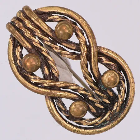 Brosch i brons Kalevala Koru design Germund Paaer, 19 x 32mm