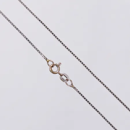 Kedja Venezia längd: ca 40cm bredd: ca 1mm vitguld 18K  Vikt: 2,8 g