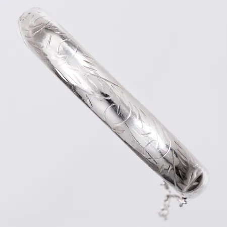 Stelt armring Ø ca 61mm bredd: ca 10mm säkerhetskedja silver 925/1000 Vikt: 12,6 g