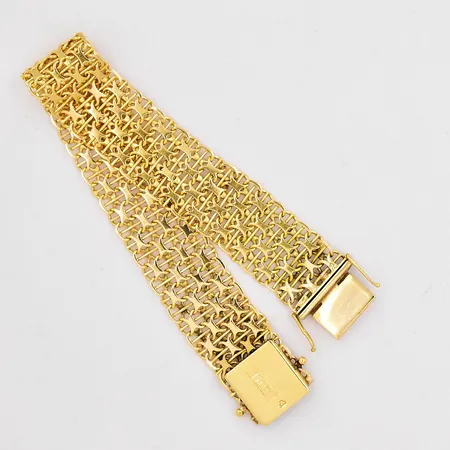 Armband X-länk med stav längd 19cm bredd 16,4mm 18K Vikt: 26,1 g