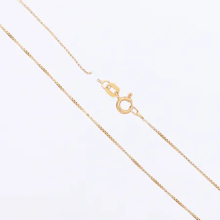 Kedja Venezia längd 40cm, bredd 0,8mm, defekt, av, 18K  Vikt: 2 g