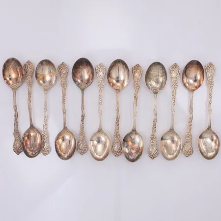 12 Kaffeskedar Amsterdam 10cm, 830/1000 i ask Vikt: 122 g