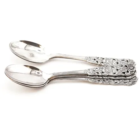 Kaffeskedar silver Valdres, 5st, ca 10cm, 5st, 830/1000 Vikt: 38,3 g