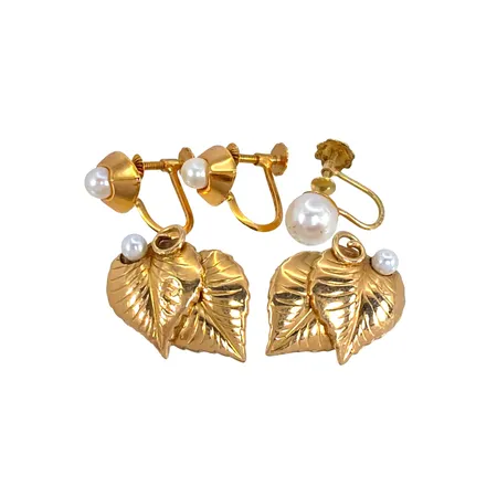 Diverse smycken, 14K guld - bruttovikt 6,8g, 18K guld - bruttovikt 2,0g, slitage och defekter