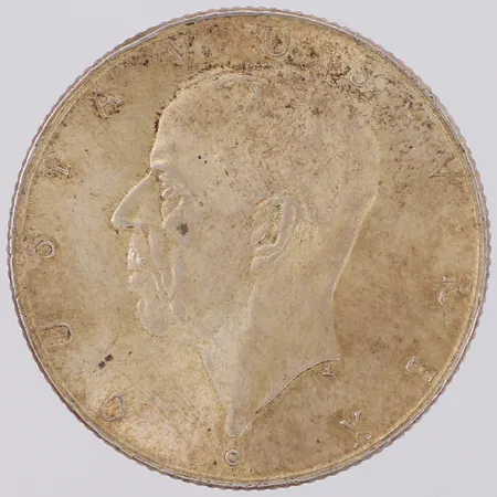 Mynt 2kr, 1638-1938, Ø31mm, silver 800/1000  Vikt: 15 g